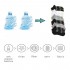 BRD SPORT Athletic Ankle Socks, 3 Pairs , Made from Recycled Plastic Bottles